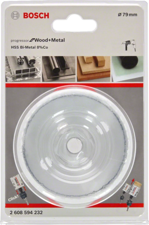 Bosch - Yeni Progressor Serisi Ahşap ve Metal için Delik Açma Testeresi (Panç) 79 mm - Resim 2