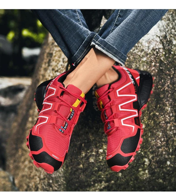 Cbtx Outdoor Kaymaz Koşu Yürüyüş Spor Ayakkabı Kırmızı - 3
