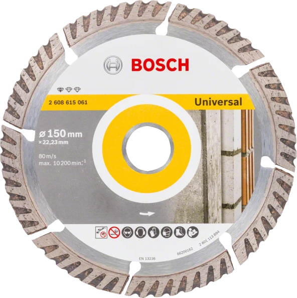Bosch - Standard Seri Genel Yapı Malzemeleri İçin Elmas Kesme Diski 150 mm