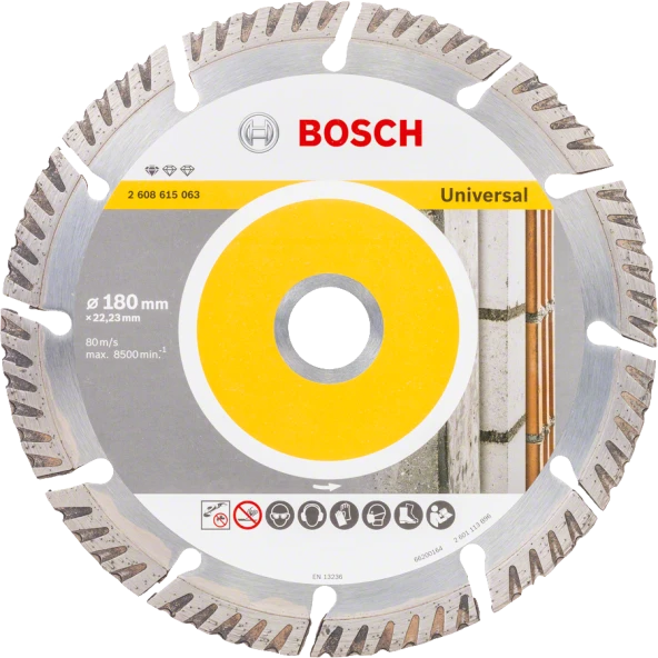 Bosch - Standard Seri Genel Yapı Malzemeleri İçin Elmas Kesme Diski 180 mm ürün görseli 1