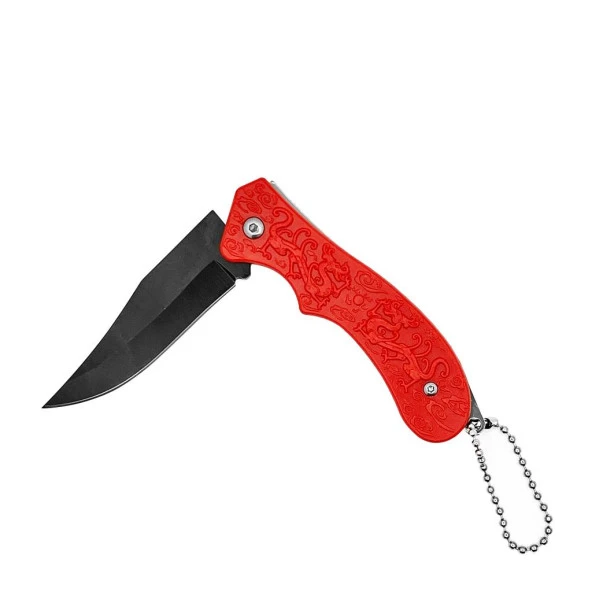 Savex Ejderha Desenli Cep Çakısı Kırmızı (3837) - Resim 2