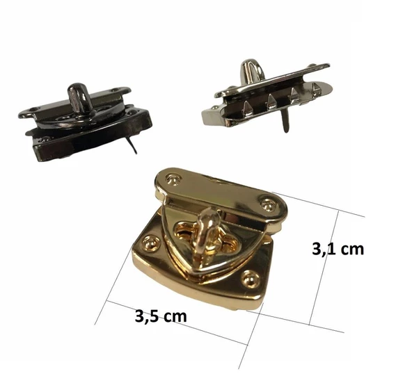Çanta Tokası, Çanta Kilidi BM20 3,5cm 1 Adet Deri Hobi - Resim 7