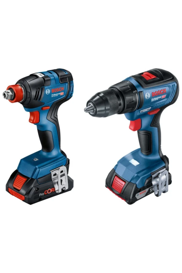 Bosch GSR 18V-50 Akülü Vidalama + GDX 18V-200 Akülü Somun Sıkma + 2x4.0Ah Akü + Akü Şarjı + L-Boxx Set