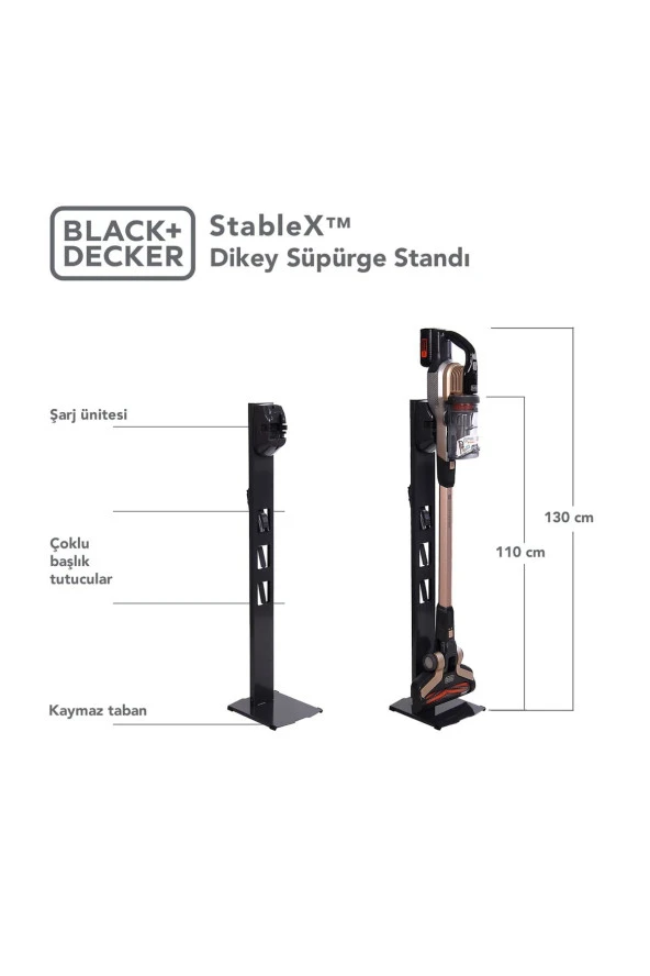 Black+Decker Stable x Dikey Süpürge Standı - 7
