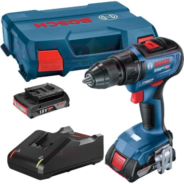 Bosch Gsr 18V-50 Professional Kömürsüz Akülü Vidalama Matkap Çift Akülü Çantalı