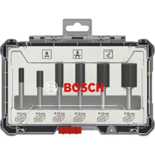 Bosch Freze Seti 6 Parça Düz 6 mm (Pro) 2607017465