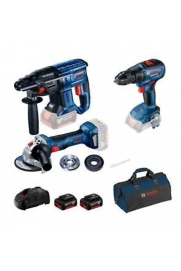 Bosch Gsr18v-50+gbh 180+gws 180 2 X Gba 18v 5.0ah