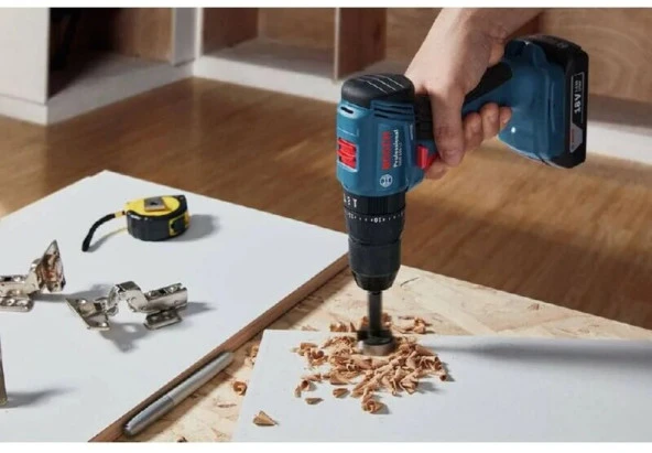 Bosch Professional GWS 180-LI + GSB 185-LI 18V Akülü Vidalama 2+4 Ah Çift Akü Set - 06019H9026 - 4