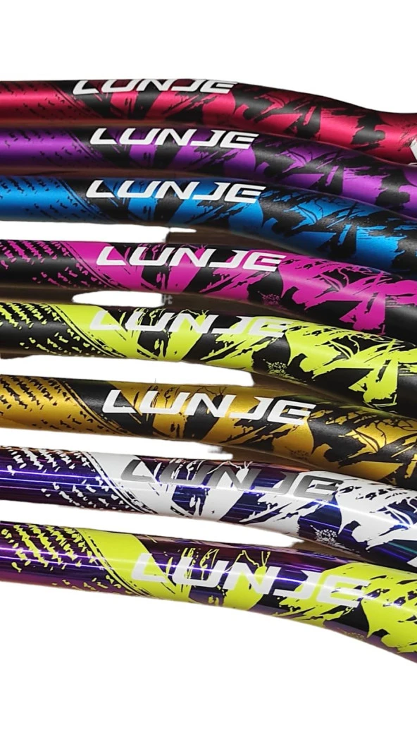 Lunje Alüminyum 31.8 780 mm Riser Mtb Gidon Bisiklet Gidonu Siyah Sarı - 7