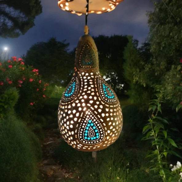 Damla Desenli Su Kabağı Bahçe Aydınlatması - 3