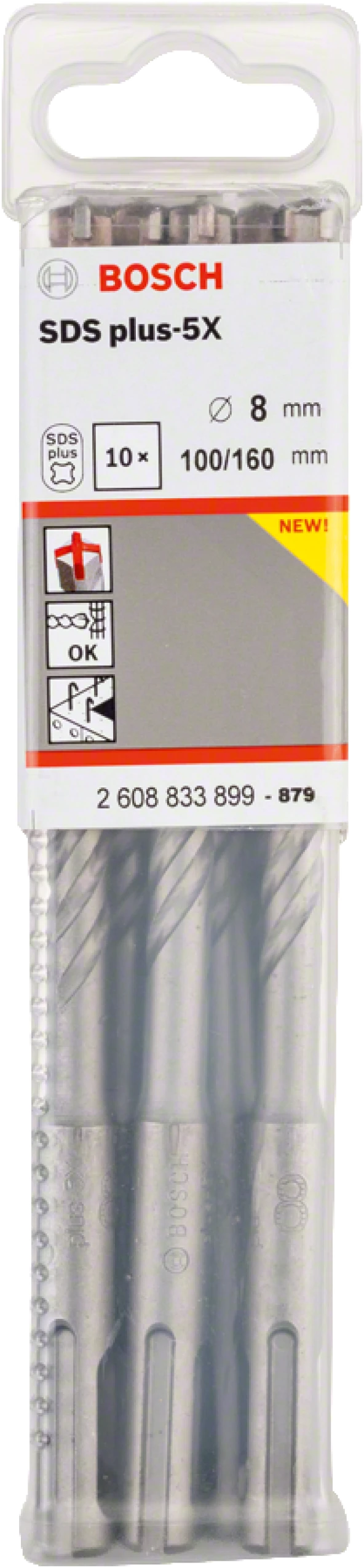 Bosch - SDS-Plus-5X Serisi Kırıcı Delici Matkap Ucu 8*160 mm 10'lu - Resim 2