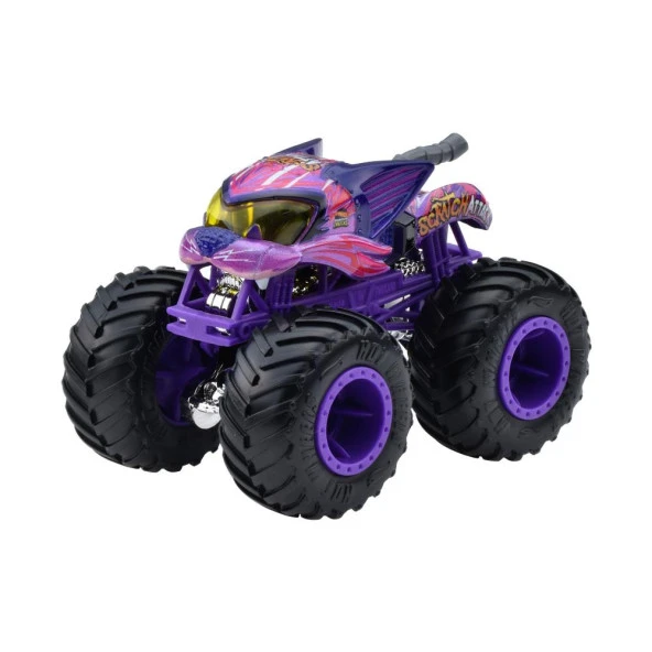 Hot Wheels Monster Trucks 1:64 Güçlü İkili Arabalar HOTWEILER - SCRATCH ATTACK FYJ64-HWN66 - 4