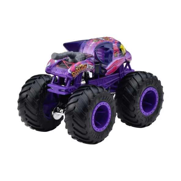 Hot Wheels Monster Trucks 1:64 Güçlü İkili Arabalar HOTWEILER - SCRATCH ATTACK FYJ64-HWN66 - 5