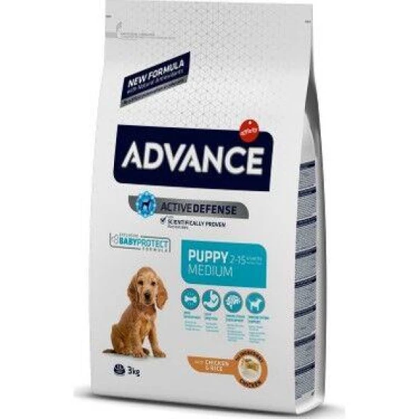 Advance Tavuklu ve Pirinçli Orta Irk Yavru Köpek Maması 3kg