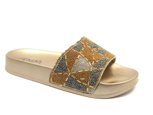 Pienn 20031-005 Genç Kız Kadın Boncuklu Terlik - Resim 11