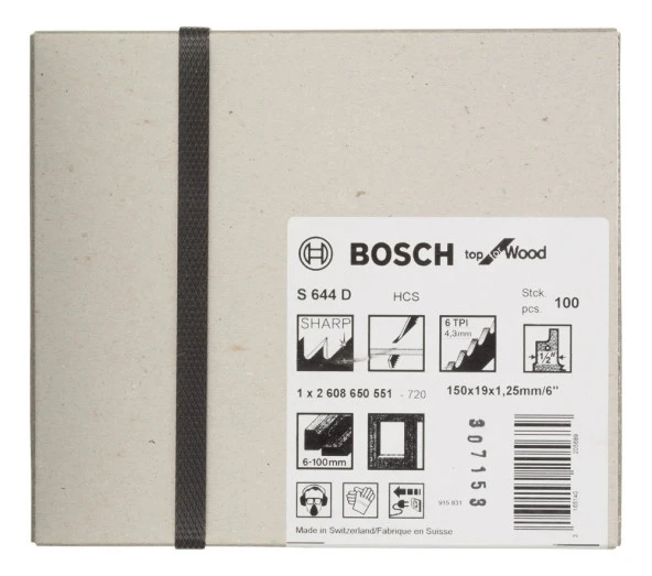Bosch - Top Serisi Ahşap için Panter Testere Bıçağı S 644 D - 100'lü - 2