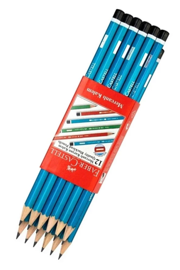 Faber Castell Siyah Kurşun Kalem 12 Adet Kırmızı Başlık Kalemi 6 Adet Sınav Silgisi 2 Adet Kalemtraş 4 Adet - 2