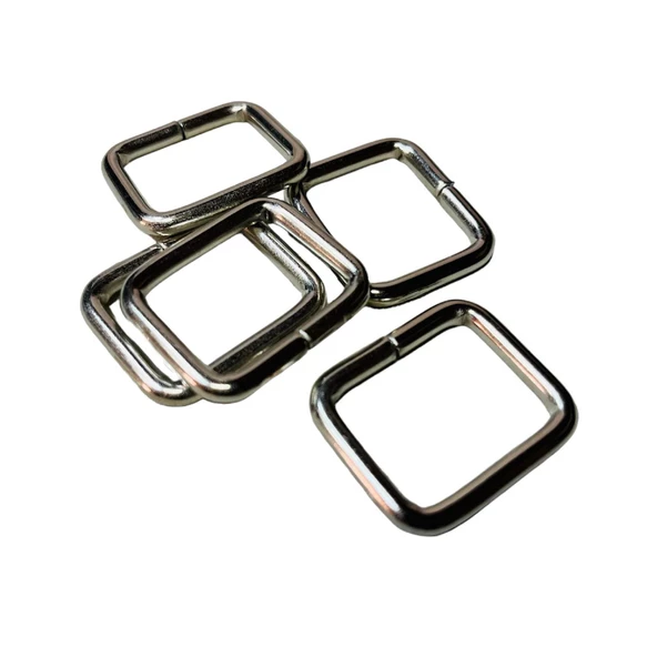 2,5 cm Kare Metal Halka, Çanta Sapı İçin Kare Halka 5 Adet - 6