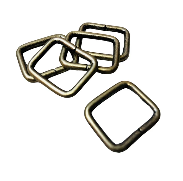 2,5 cm Kare Metal Halka, Çanta Sapı İçin Kare Halka 5 Adet - 4