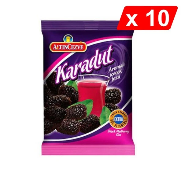 Altıncezve Karadut Aromalı İçecek Tozu 250 Gr - 10LU PAKET