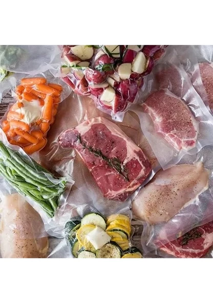 Şeffaf Vakum Poşeti Ambalajı Büyük Boy (50 Adet) Vakumlu Torba Dondurulmuş Ambalaj Ev Tipi - 7