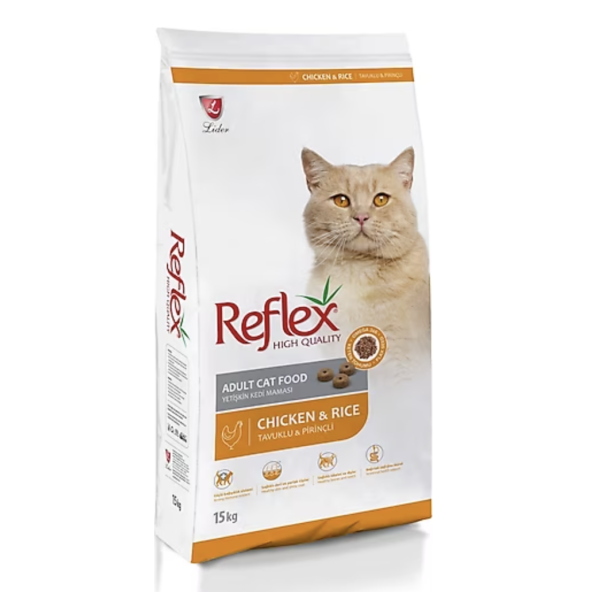 Reflex Adult Cat Chicken Tavuklu Yetişkin Kedi Maması 15 KG