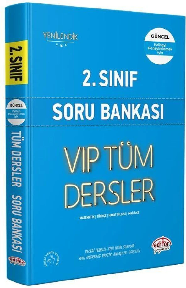 2. Sınıf VİP Tüm Dersler Soru Bankası Editör Yayınları