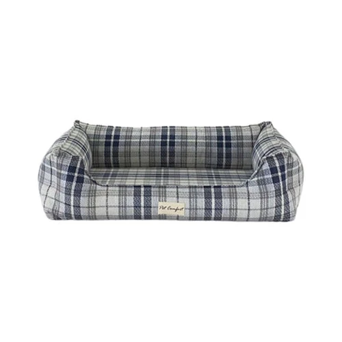 Pet Comfort Delta Varius Köpek Yatağı Lacivert Kareli Large 80x105 Cm ürün görseli