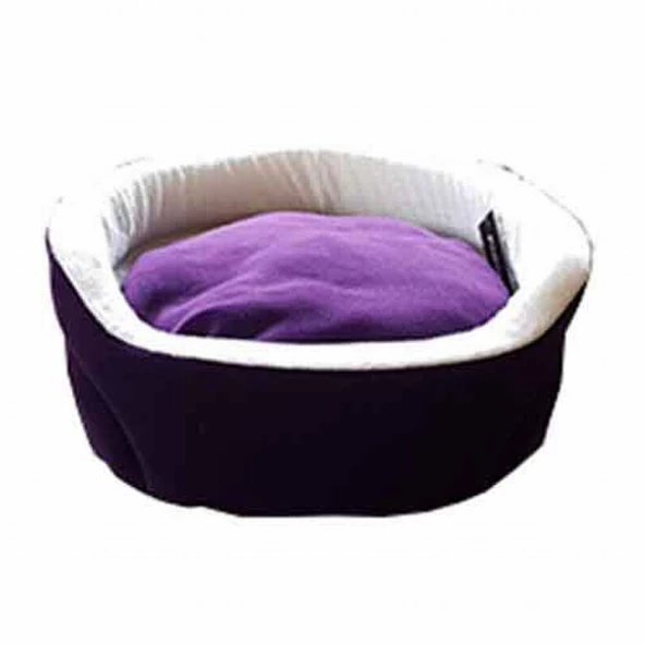 Bedspet Ağızlıklı Sepet Kedi ve Küçük Irk Köpek Yatağı Mor