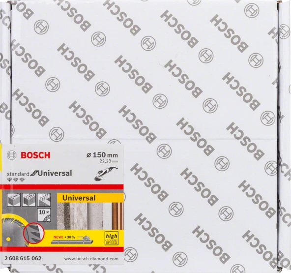 Bosch - Standard Seri Genel Yapı Malzemeleri İçin Elmas Kesme Diski 150 mm 10'lu Paket - Resim 2