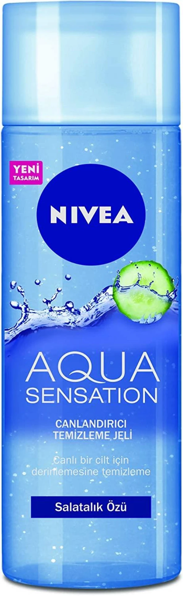 NIVEA Aqua Sensation Canlandırıcı Yüz Temizleme Jeli (200 ml), Salatalık Özü İçeren Formül ile Etkili Yüz Temizleme, Canlanmış Cilt Tonu, Tüm Cilt Tipleri