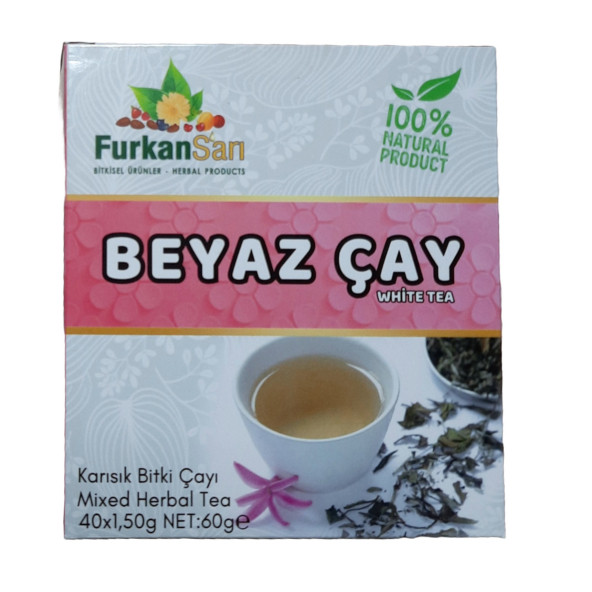 Furkan Sarı Beyaz Çay 40 Adet Süzen Poşet