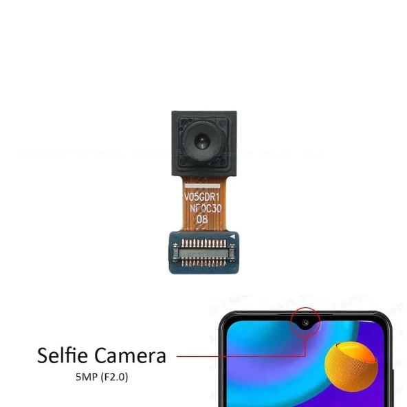 Samsung Galaxy M02 M022F İle Uyumlu Ön Kamera ürün görseli 1