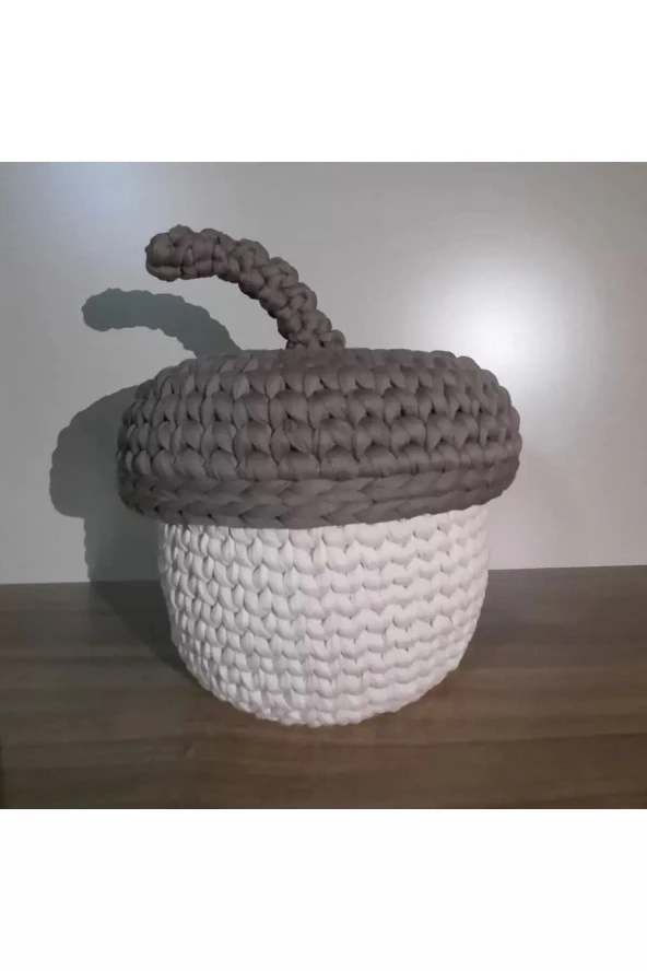 Çok Amaçlı Penye Sepet Meşe Palamut Sepet - 3