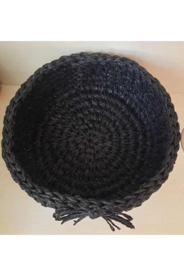 KAĞIT İPLİK DEKORATİF SEPET ÇOK AMAÇLI HASIR SEPET - 2