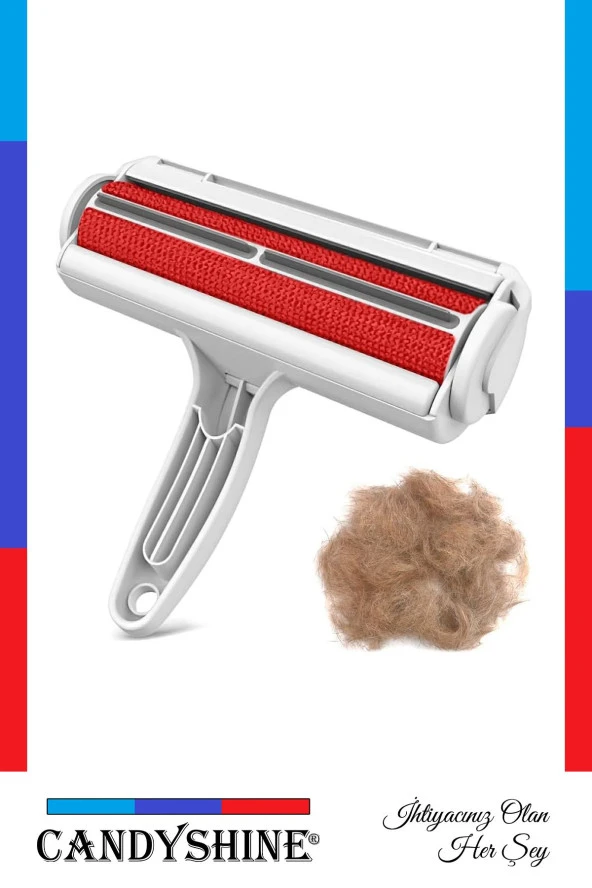 Hazneli Kedi Köpek Evcil Hayvan Kazak Kıyafet Elbise Halı Yatak Tüy Temizleyici Kıl Toz Toplayıcı - 2