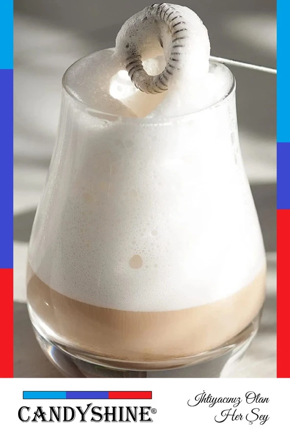 Mini Yumurta Karıştırıcı Süt Köpürtücü El Mikseri Pilli Kahve Çırpıcı Telli Blender - 2