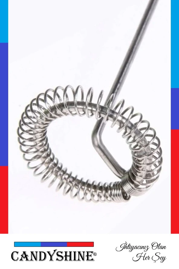 Mini Karıştırıcı Süt Köpürtücü El Mikseri Pilli Çırpıcı Blender - 6