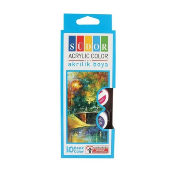 Südor Akrilik Boya Seti Şişe 10x15 ml