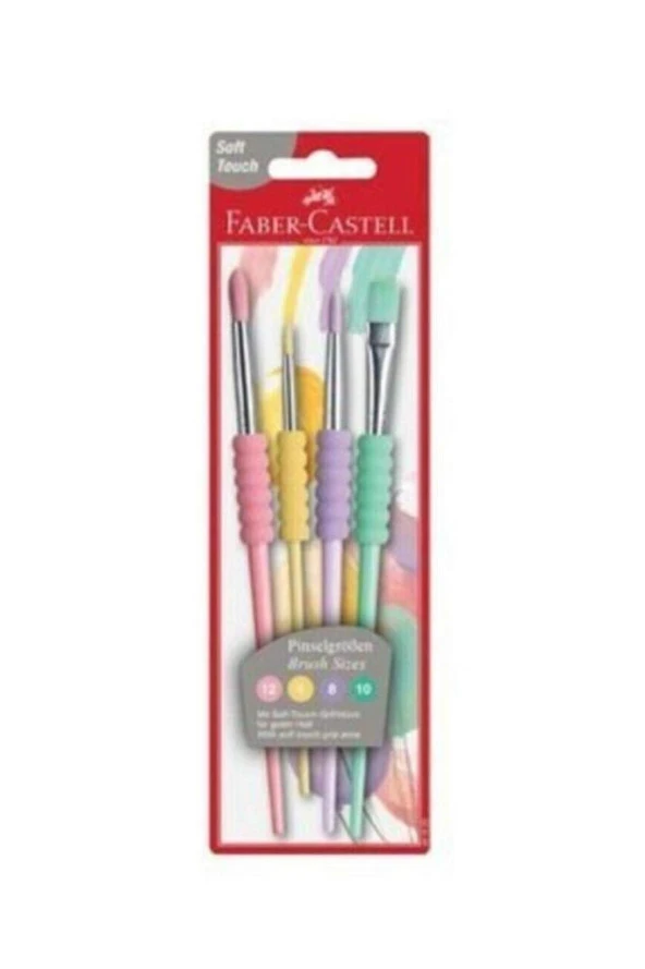 Faber Castell Soft Touch Pastel Fırça 4'Lü