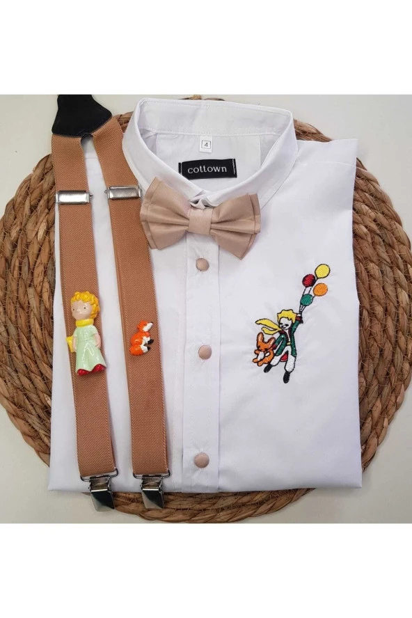 Küçük Prens Konseptli Askı Papyon Gömlek