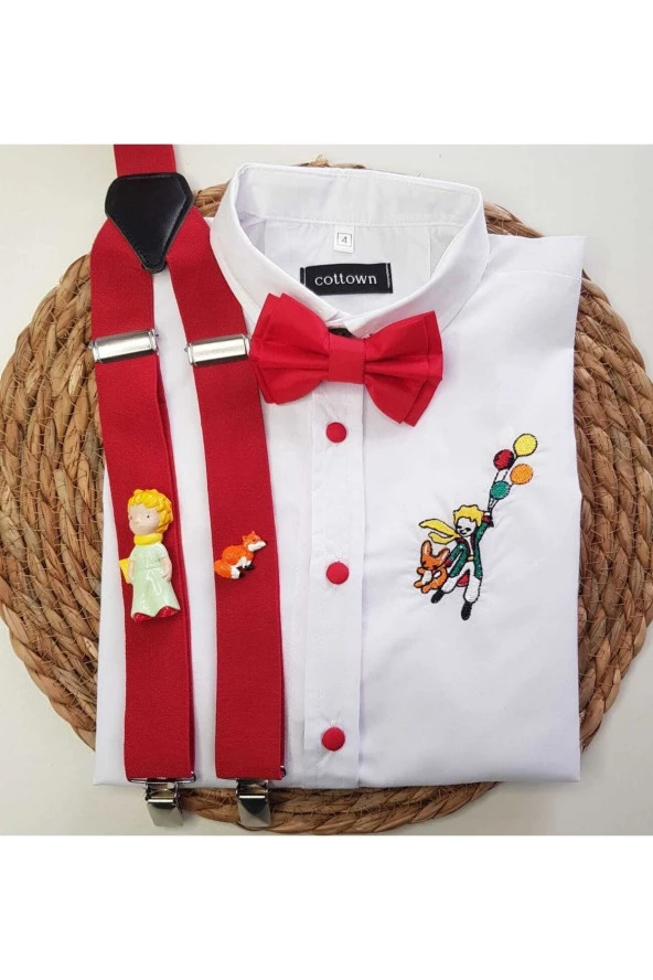 Küçük Prens Konseptli Askı Papyon Gömlek