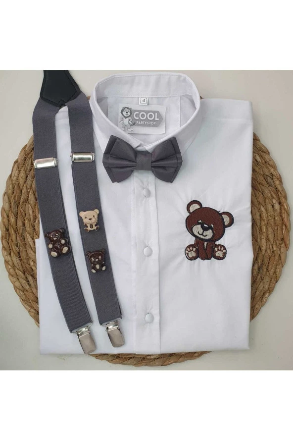 Ayıcık Konseptli Askı Papyon Gömlek ürün görseli 1