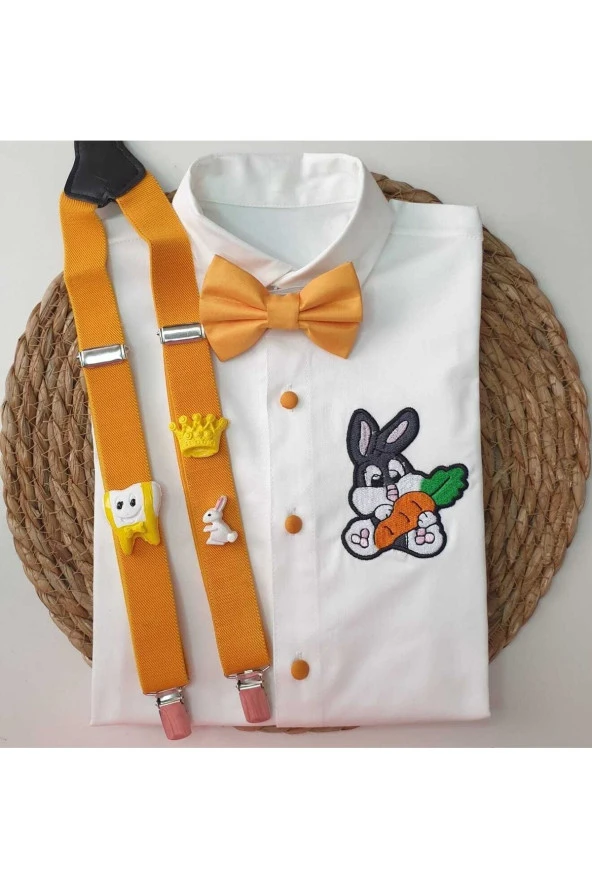 Diş Partisine Özel Askı Papyon Gömlek ürün görseli 1