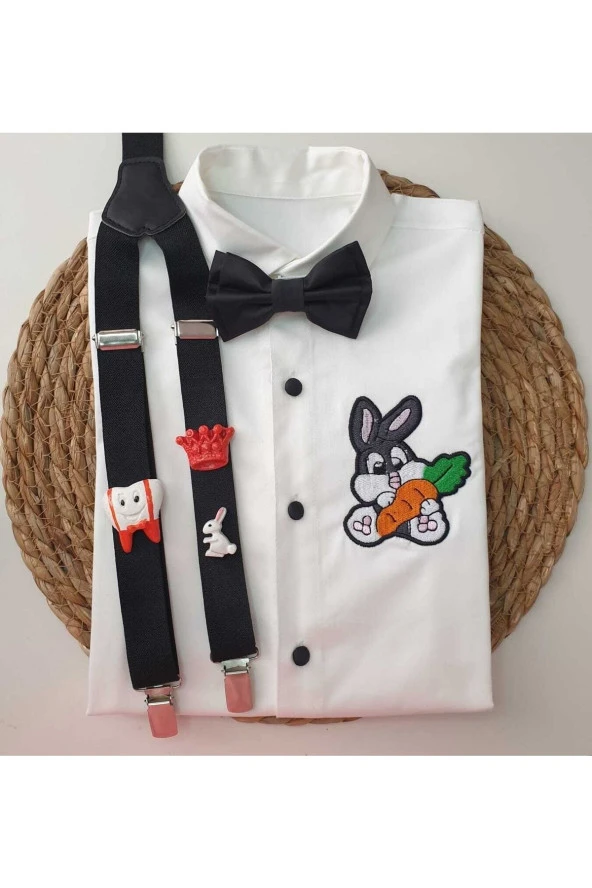 Diş Partisine Özel Askı Papyon Gömlek ürün görseli 1