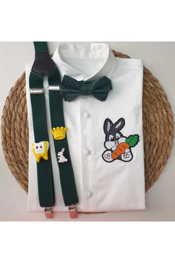 Diş Partisine Özel Askı Papyon Gömlek ürün görseli 1