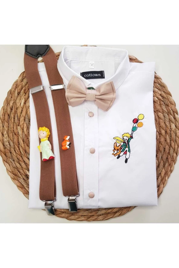 Küçük Prens Konseptli Askı Papyon Gömlek