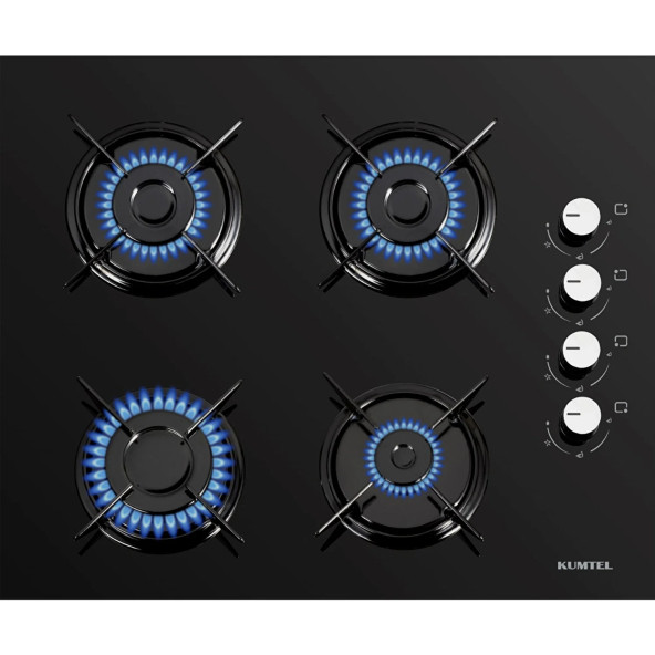 Kumtel Home Siyah Cam Ankastre Set (Da6-830 Davlumbaz + Ko-40 Tahdf Ocak+ B66-S2 Fırın) - 3