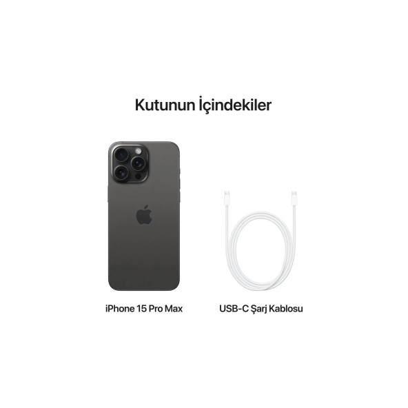 Apple iPhone 15 Pro Max 256 GB Siyah Titanyum (İthalatçı Garantili) - 5