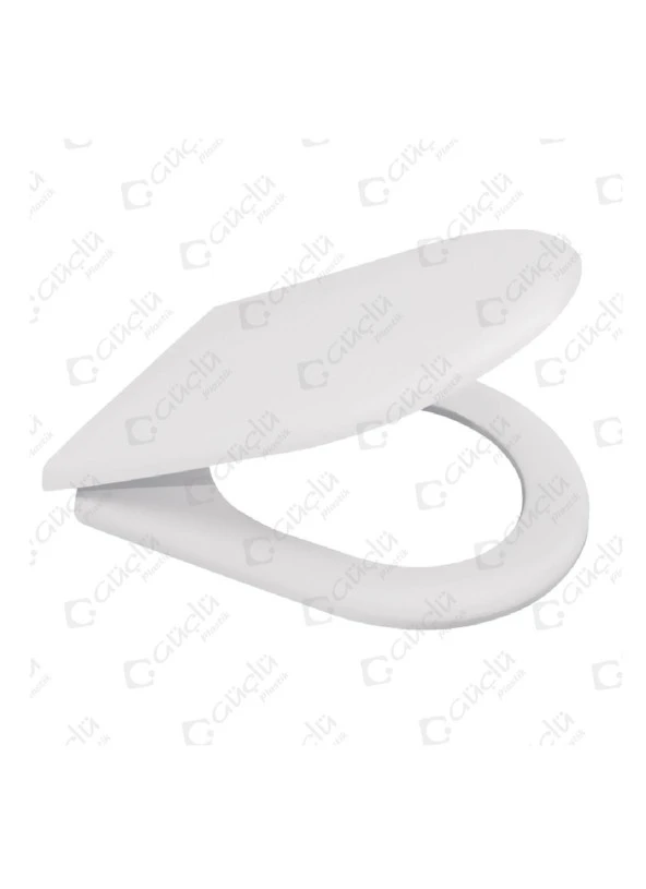 GÜÇLÜ PLASTİK GALA METAL KROM MENTEŞELİ KLOZET KAPAĞI GP3102 - 2